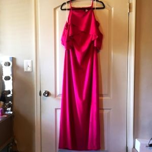 Magenta Waterfall Gown